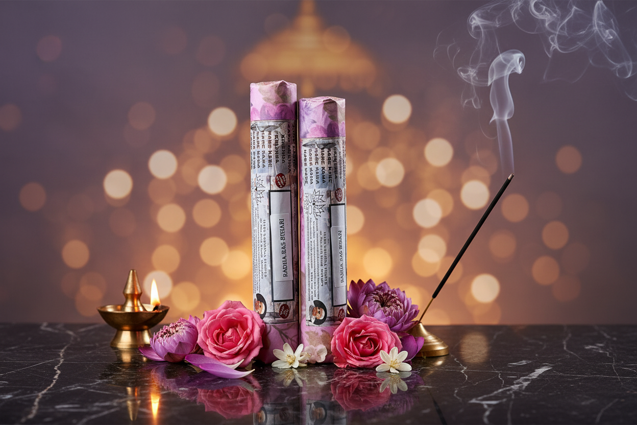 ISKCON Radha-Ras-Bihari Incense Roll Premium Shot