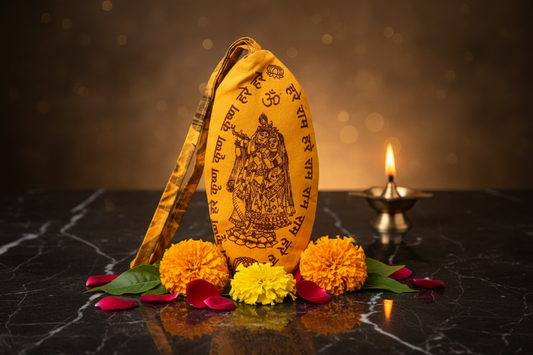 Hare Krishna Japa Bag Premium Shot — No Beads