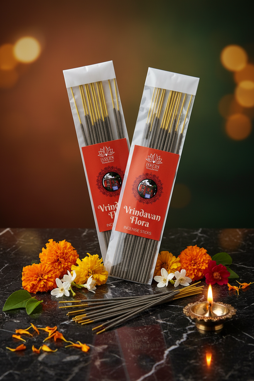 ISKCON Manchester Vrindavan Flora Incense Premium Shot